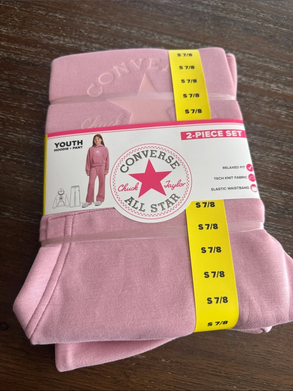 Converse Youth Pink Hoodie & Jogger Set Size 7/8